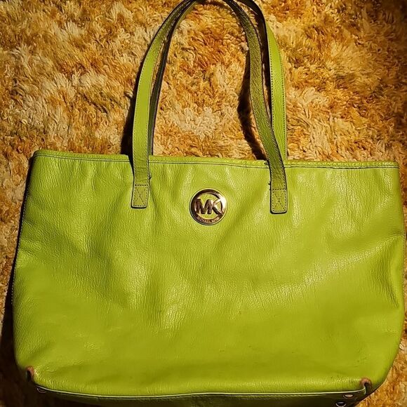 Michael Kors Tote Bag Lime Green Large - Picture 1 of 13
